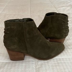 ALDO Green Suede Booties